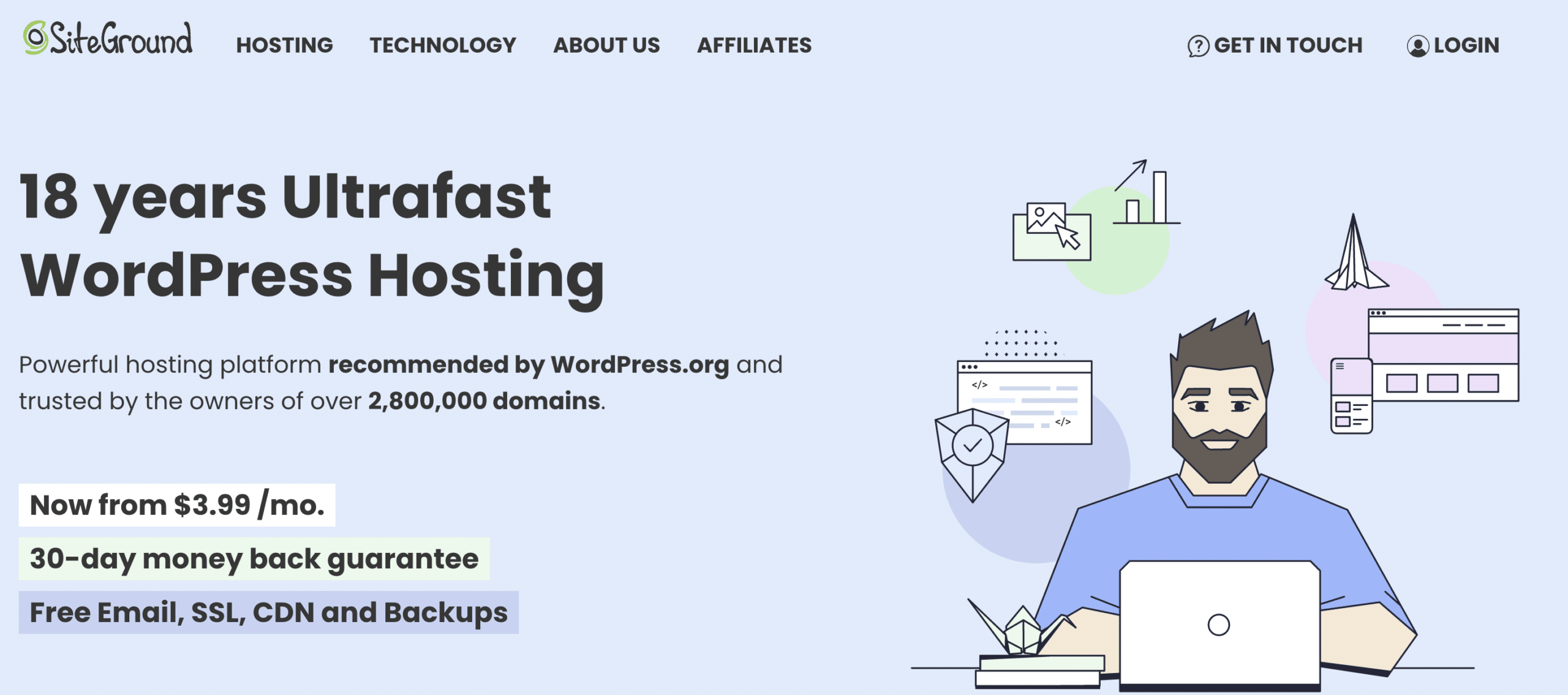 SiteGround best WordPress hosting